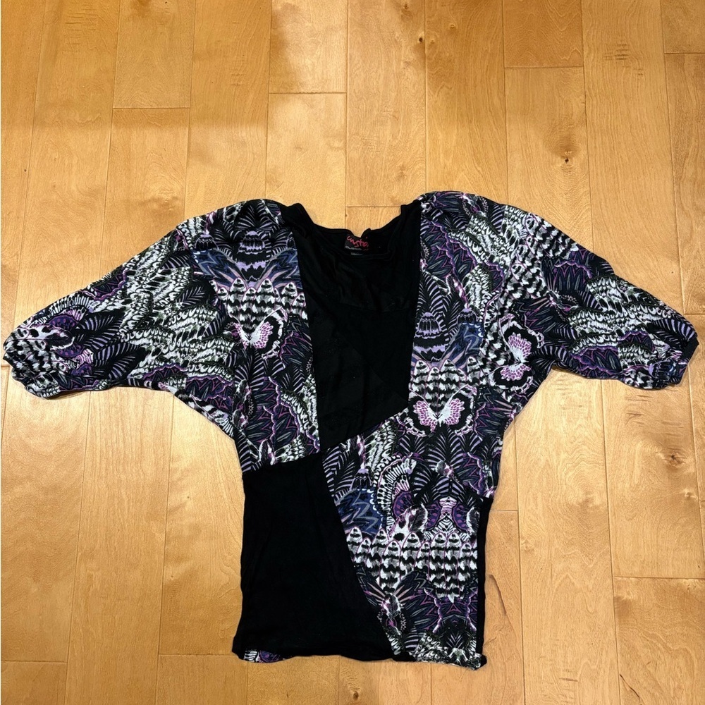 Vintage Custo Barcelona batwing top sz 2 (s/m)